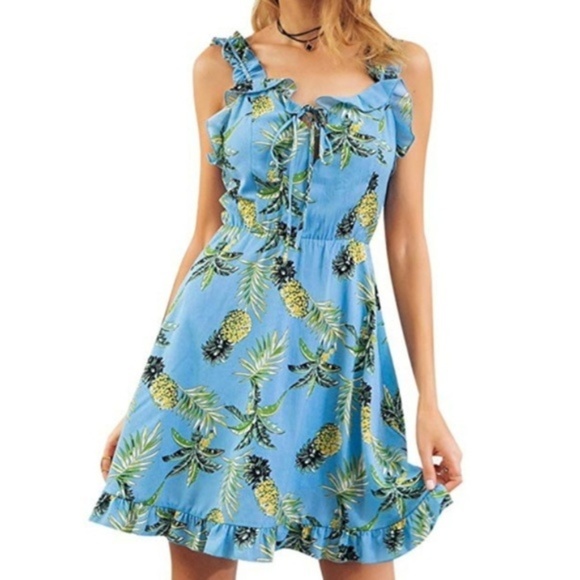 C.C. Boutique Dresses & Skirts - NWT Bright Blue Pineapple Mini Sundress